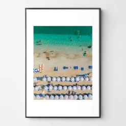 Blue And White Umbrellas